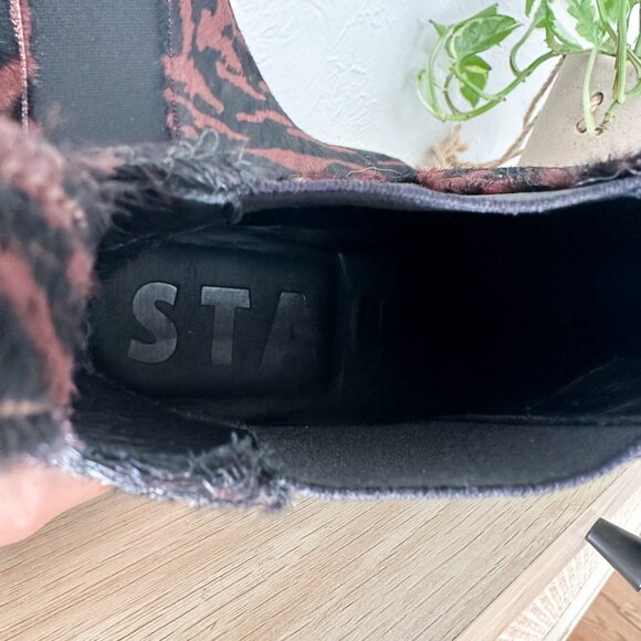 Staud | NWOT Palamino Animal-Print Fur Chelsea Booties $425 Size 39 - Picture 6 of 7